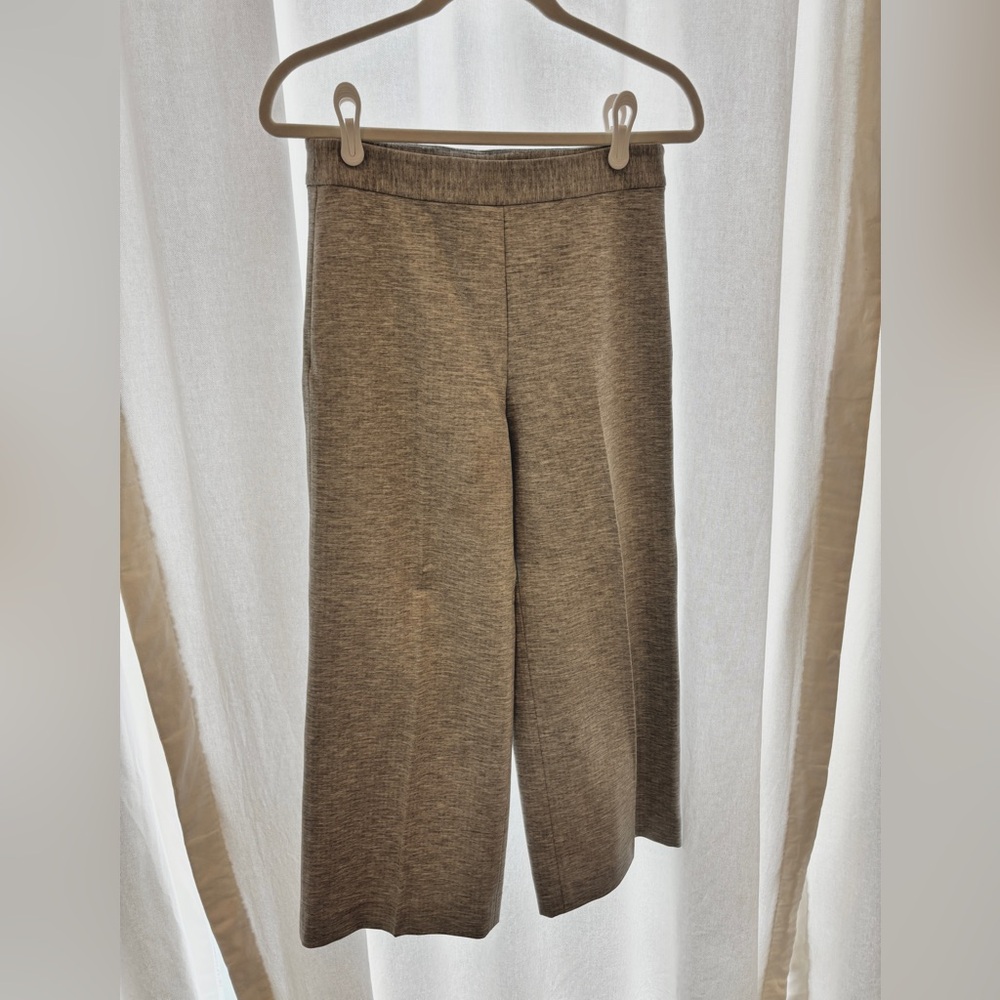 Pearl by Lela Rose: Gray Wide-Leg Cropped Pants, Size 4